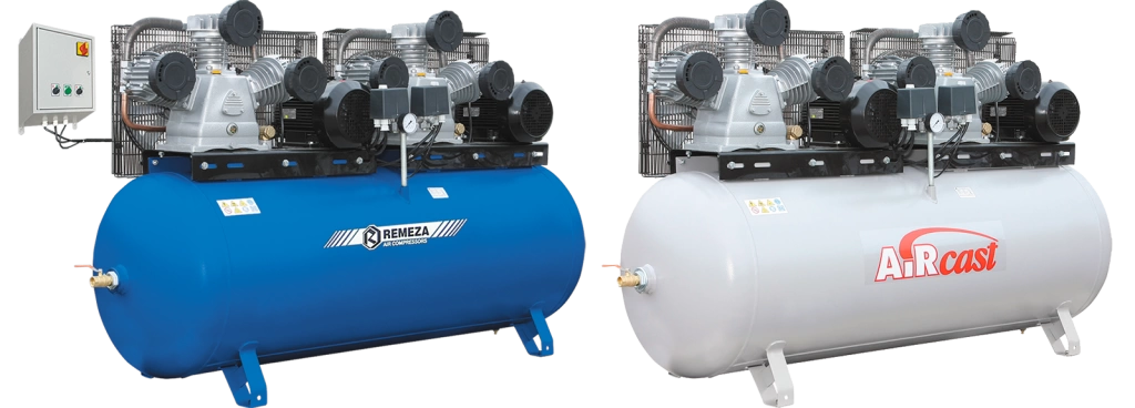 Фото-2650 Компрессор AirCast (Remeza) тандем 5,5+5,5 кВт СБ4/Ф-500.LB75T(ТБ)