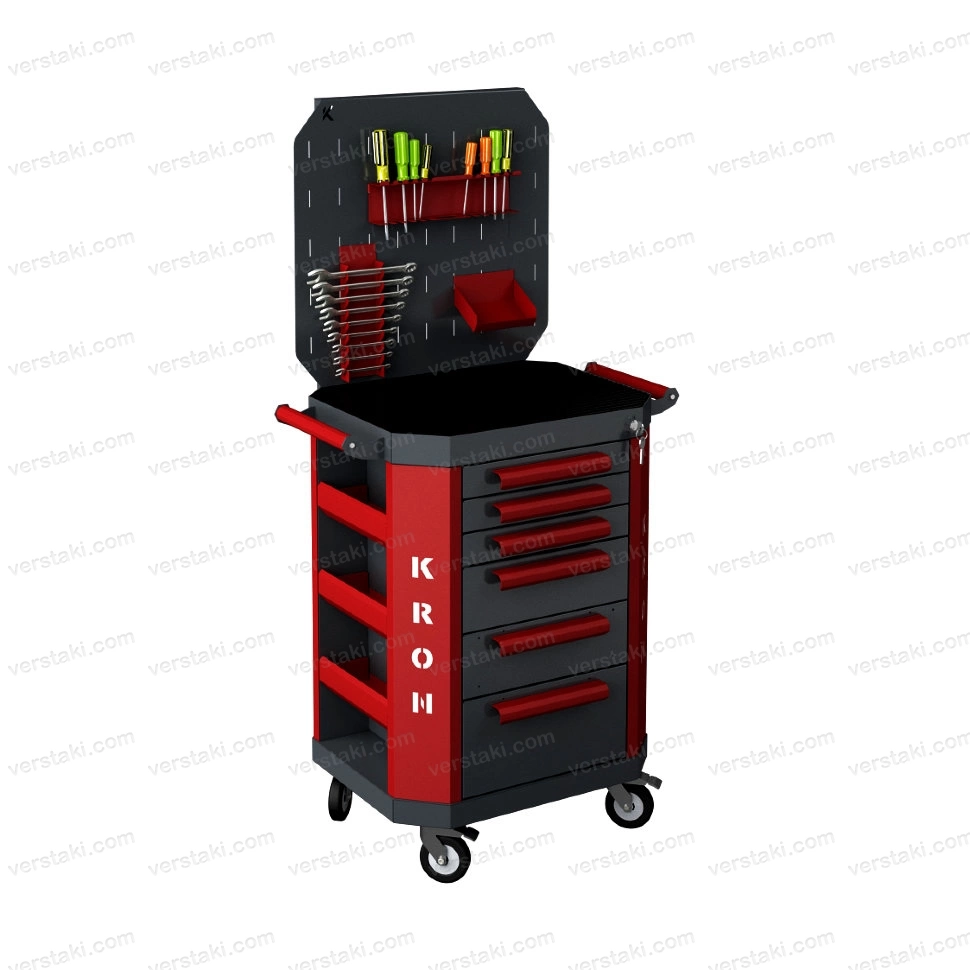 Фото-3568 Инструментальная тележка с экраном и ящиками КРОН Гефест-ТИ-06-ЭП