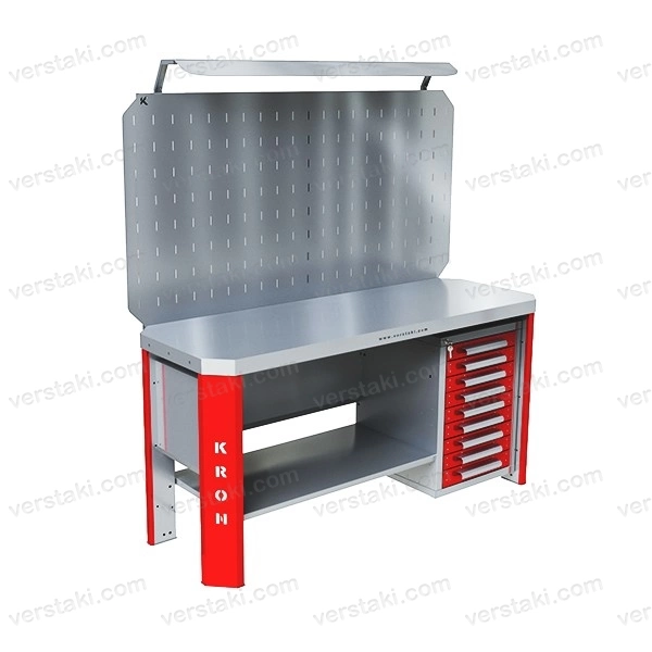 Фото-3631 Слесарный верстак КРОН Гефест-ВС-009-ЭДО c увеличенным экраном