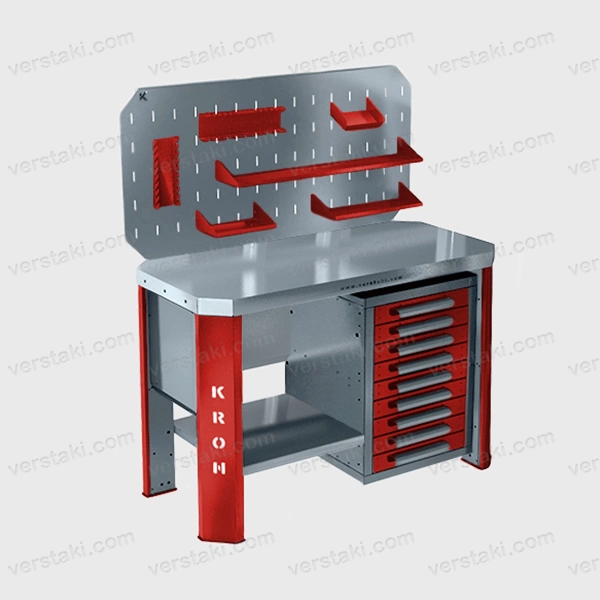 Фото-3664 Верстак с тумбой КРОН ГЕФЕСТ-ВС-09