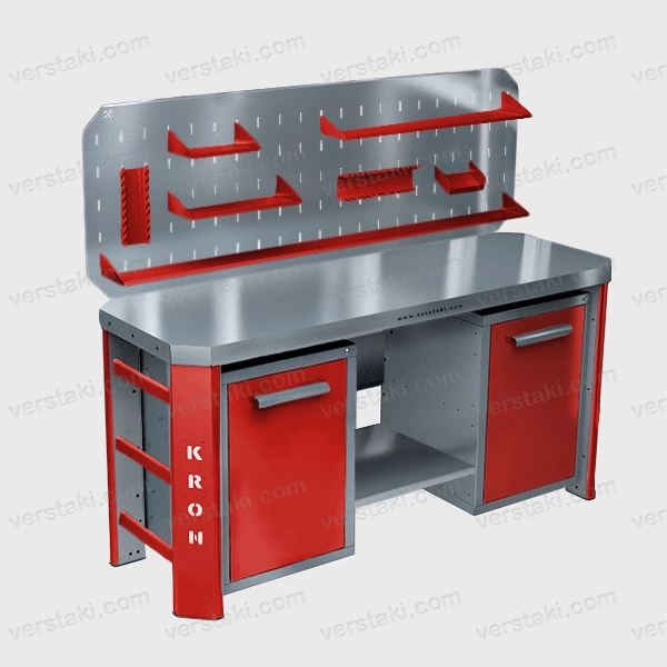 Фото-7963 Металлический однотумбовый верстак КРОН ГЕФЕСТ-ВС-1000