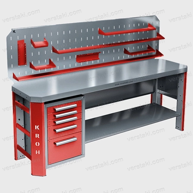 Фото-3790 Слесарный верстак под тиски КРОН ГЕФЕСТ-ВС-5000