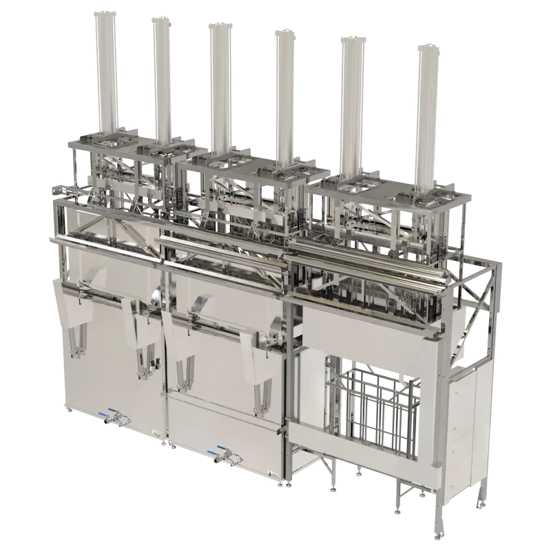 Фото-16196 2-х позиционная автоматическая ультразвуковая линия с г/п 1т