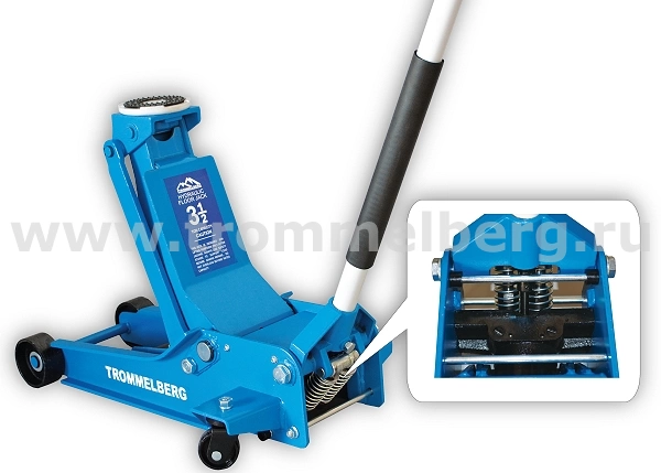 Фото-853 Домкрат подкатной гаражный XRD на 3.5 т (95/522 мм)