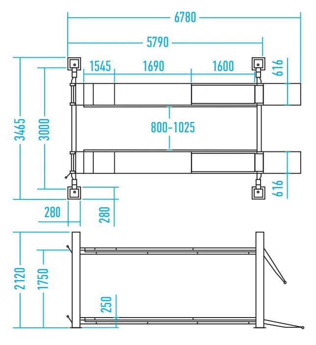 Фото-9976 Подъемник четырехстоечный электрогидравлический Nordberg 4450J 380В