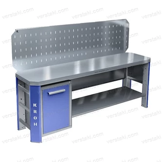 Фото-10369 Металлический однотумбовый верстак КРОН ГЕФЕСТ-ВС-1000