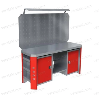 Фото-3682 Верстак из металла с двойным экраном КРОН Гефест-ВС-101-ЭДО