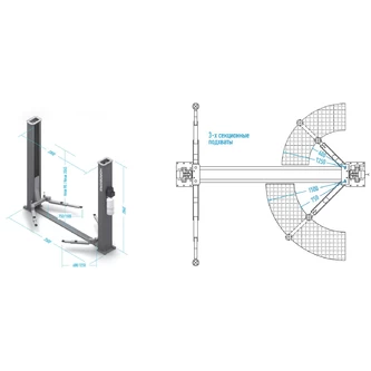 Фото-10144 Подъемник двухстоечный Nordberg электрогидравлический N4125-4,5T 380B