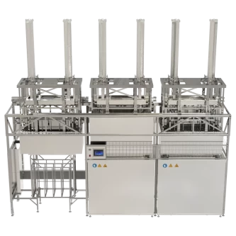 Фото-16199 2-х позиционная автоматическая ультразвуковая линия с г/п 1т