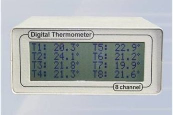Фото-1714 Digital Thermometer для измерения температуры, 8-ми канальный